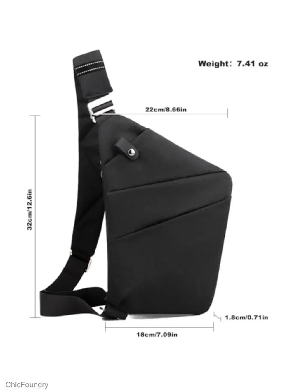 Anti Theft Travel Crossbody Bag Large Capacity Nylon Sling Bag for Sports